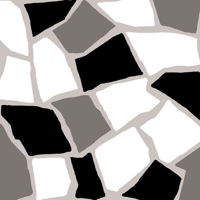 Baldosa hidraulica Outlet Ref Trencadis blanco negro gris 