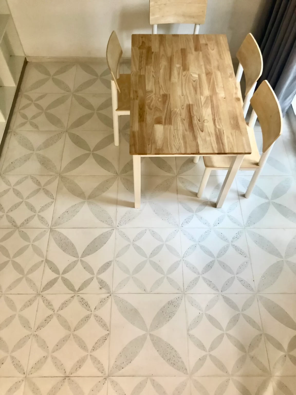 Suelo de terrazzo en una vivienda