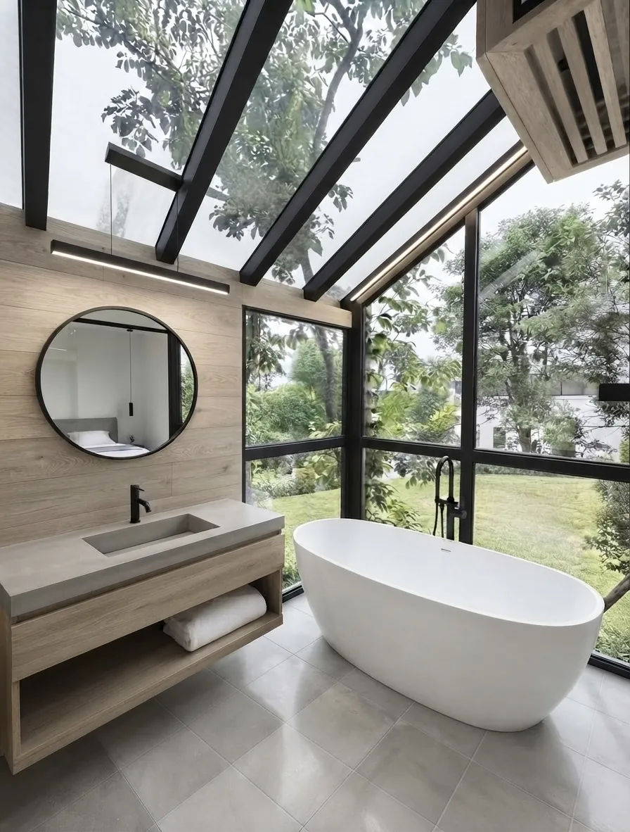 Bañera exenta de microcemento