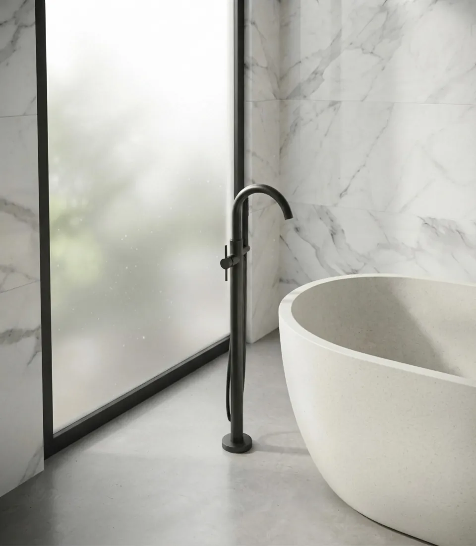 Bañera exenta de terrazo