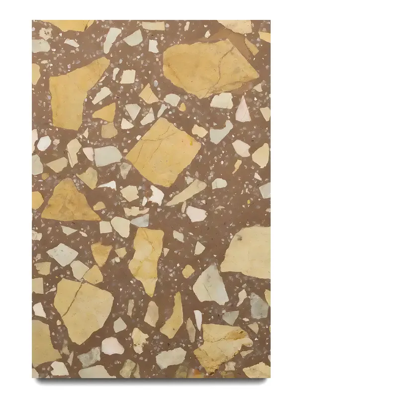 Textura terrazzo stone Gold