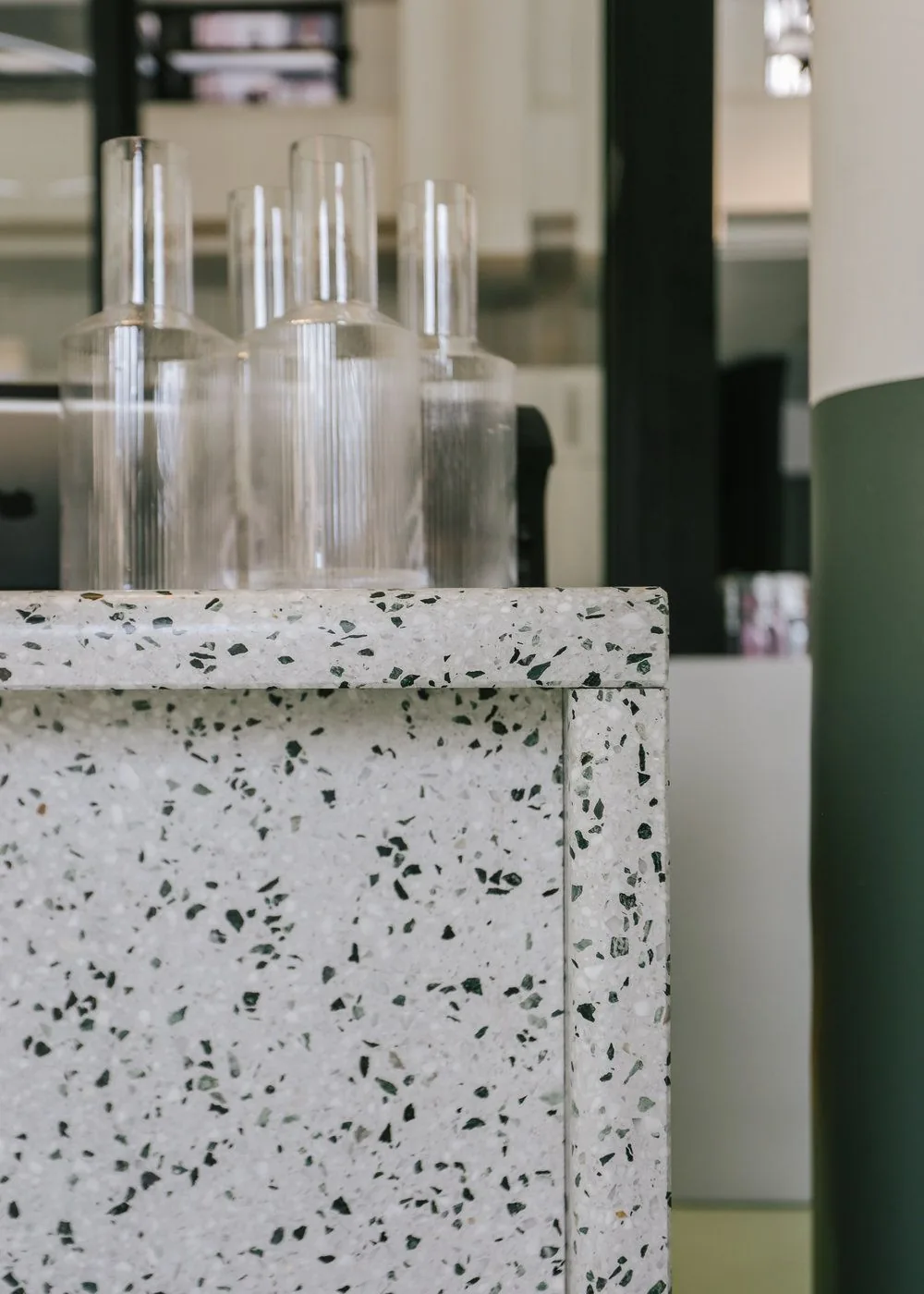 encimera de terrazzo para proyecto de restauración de Mosaics Torra