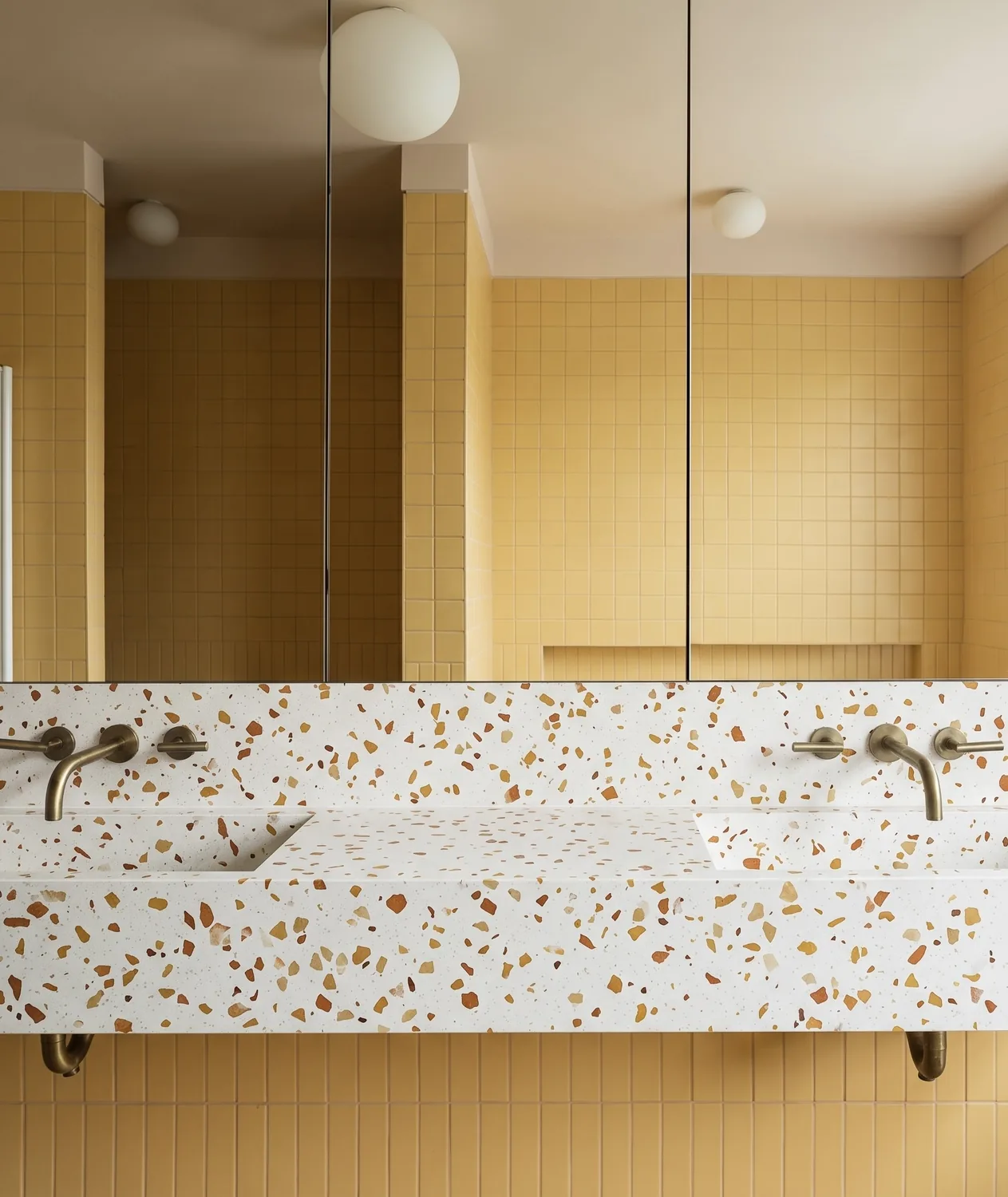 lavabo de terrazzo personalizado de Mosaics Torra